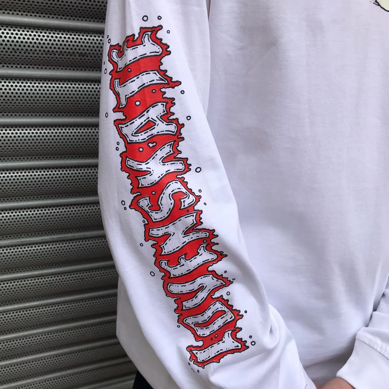 Lovenskate On Ya Bike Boris Long Sleeve T Shirt - White