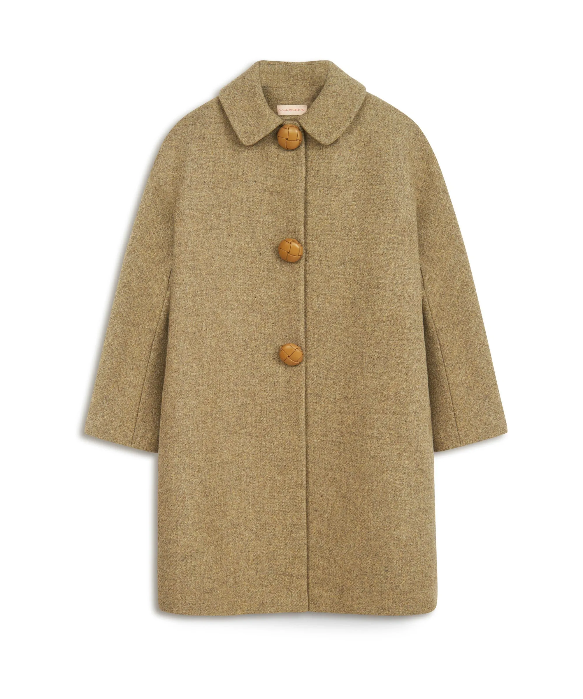 Machka Buttoned Wool Coat Beige