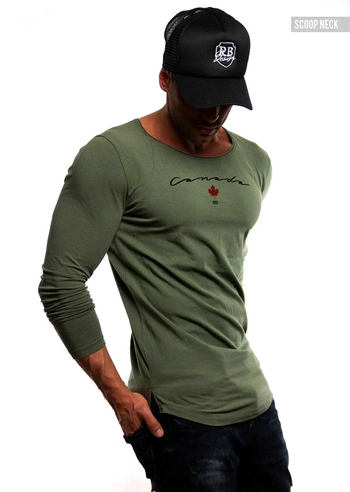 Mens Long Sleeve T-shirt "Canada" MD924