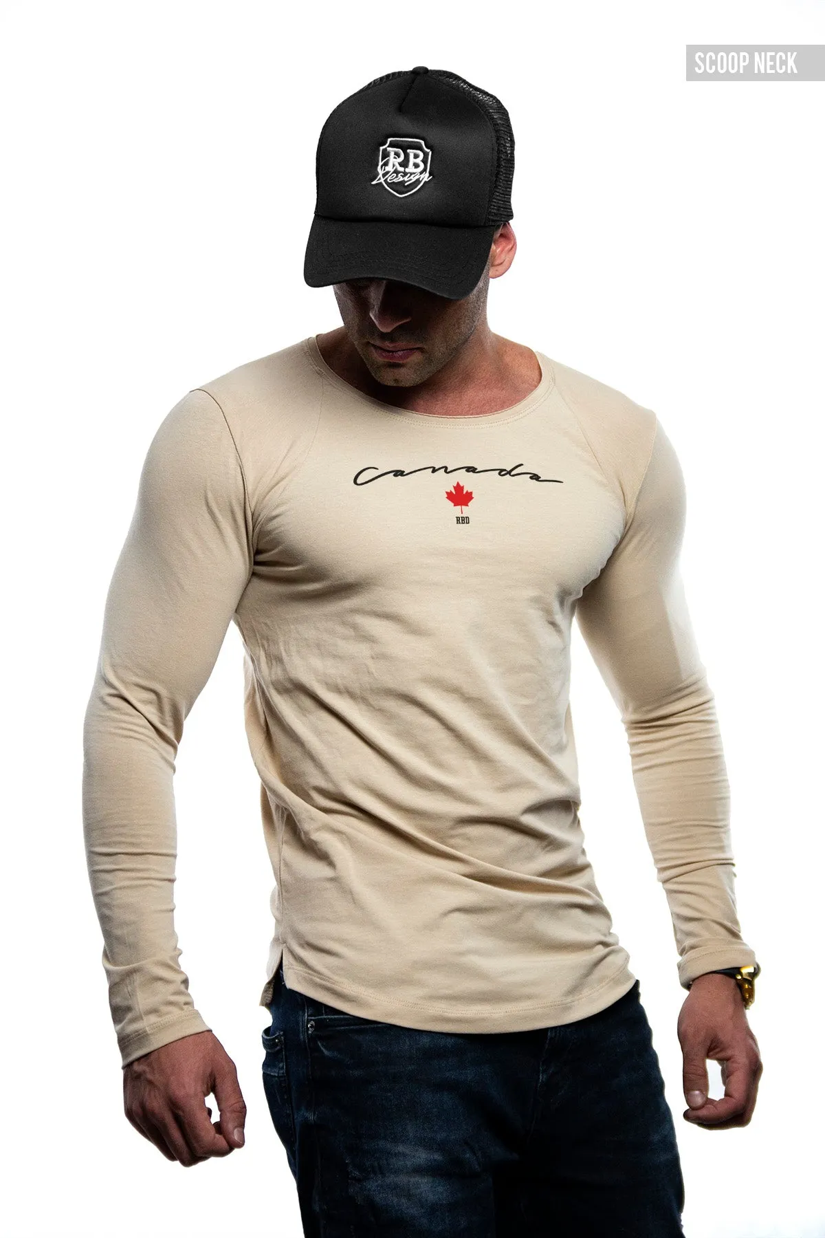 Mens Long Sleeve T-shirt "Canada" MD924