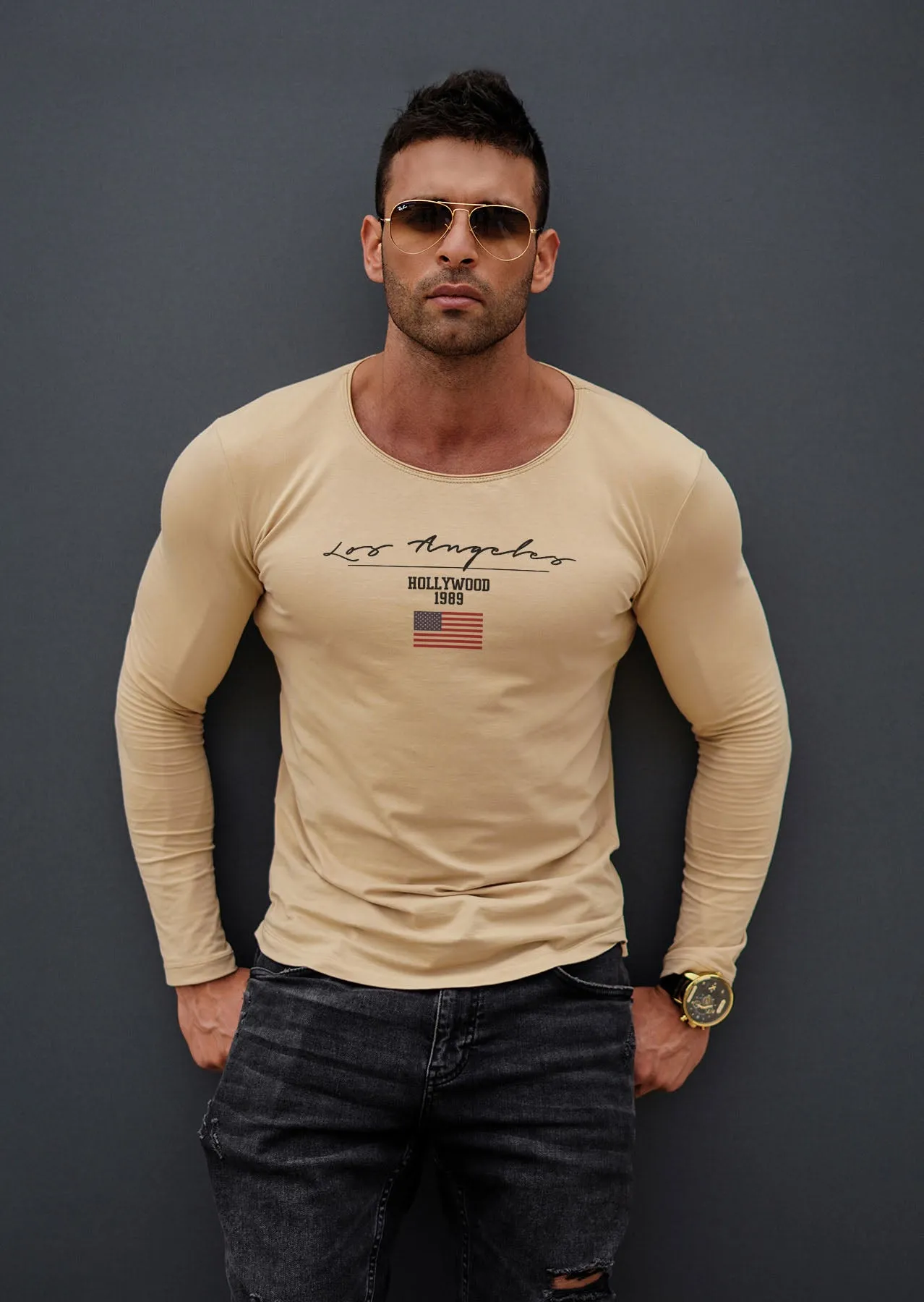 Mens Long Sleeve T-shirt "Los Angeles MD917