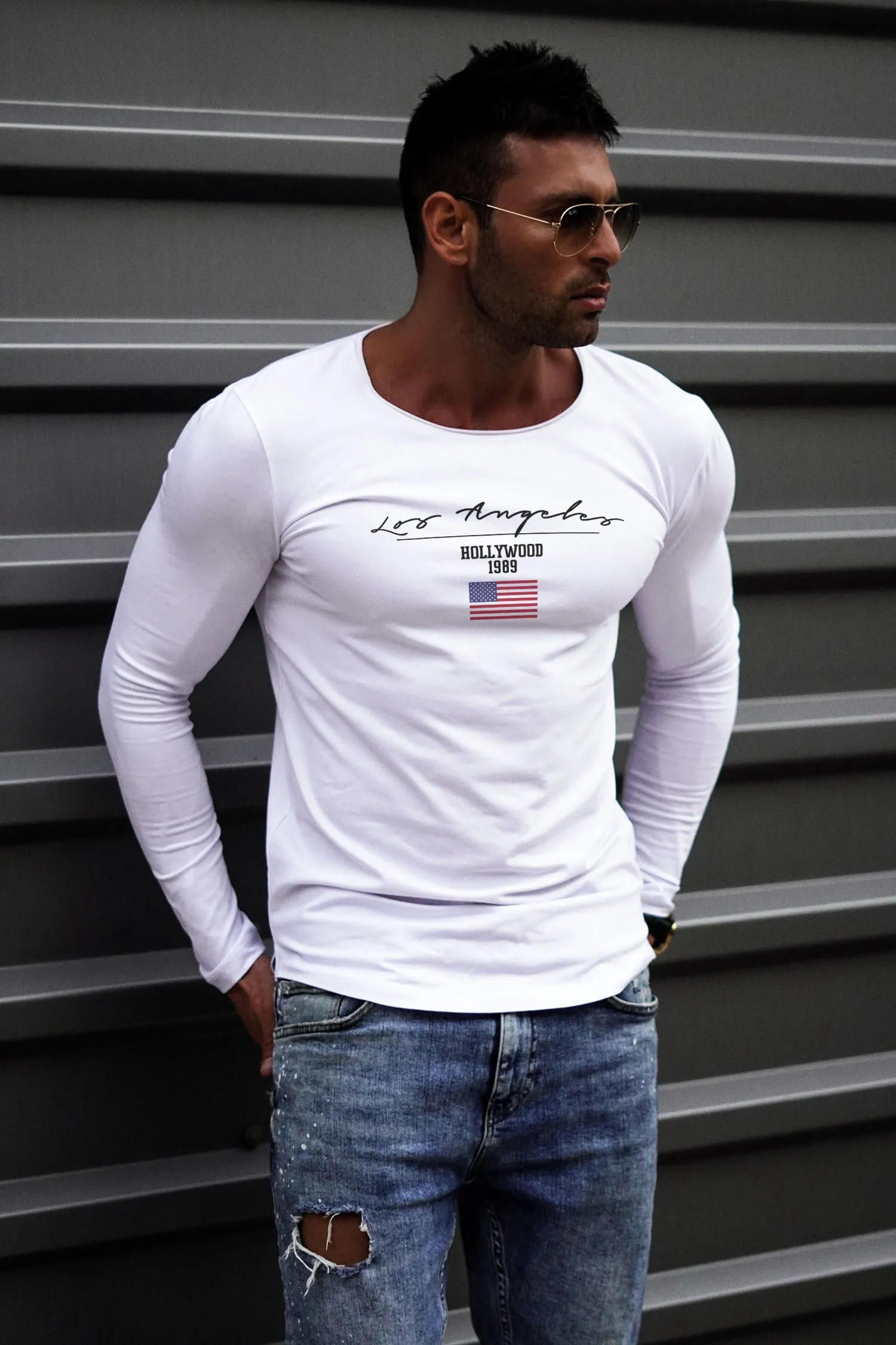 Mens Long Sleeve T-shirt "Los Angeles MD917