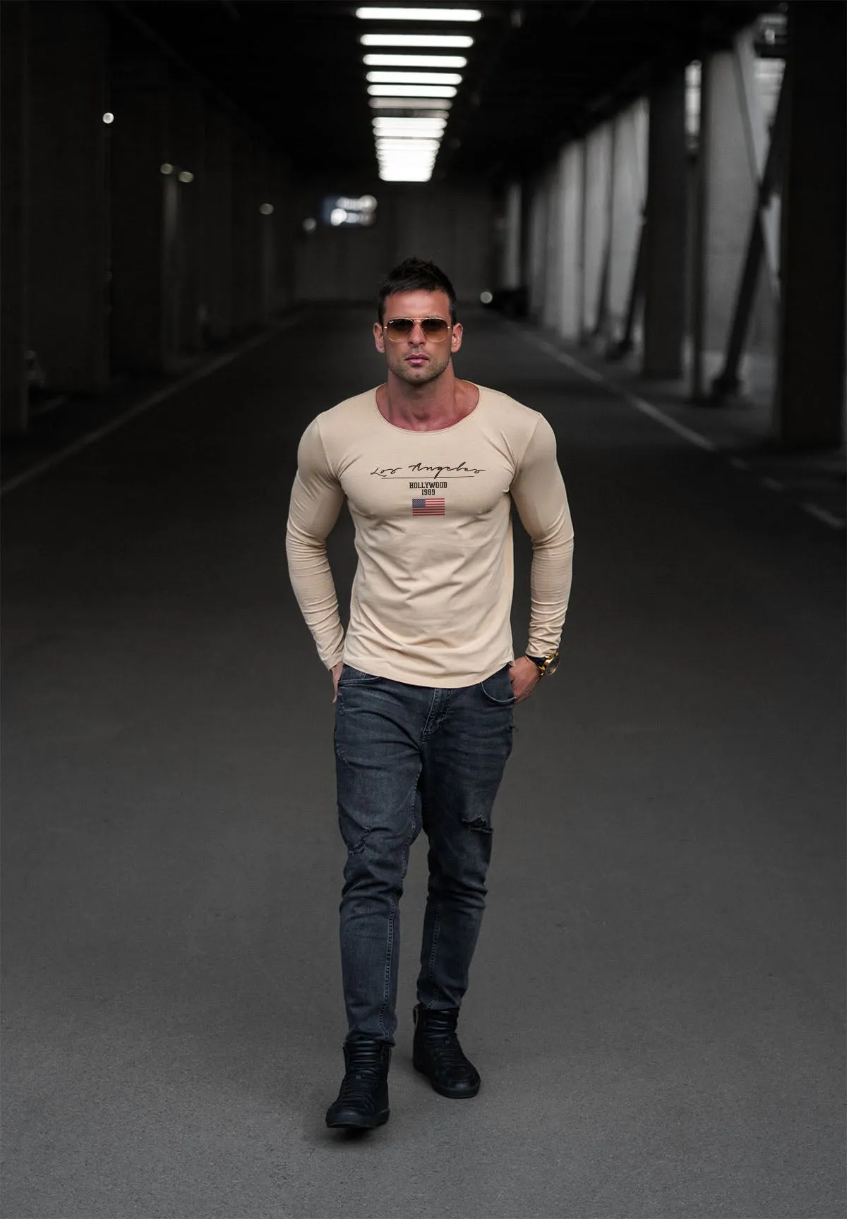 Mens Long Sleeve T-shirt "Los Angeles MD917