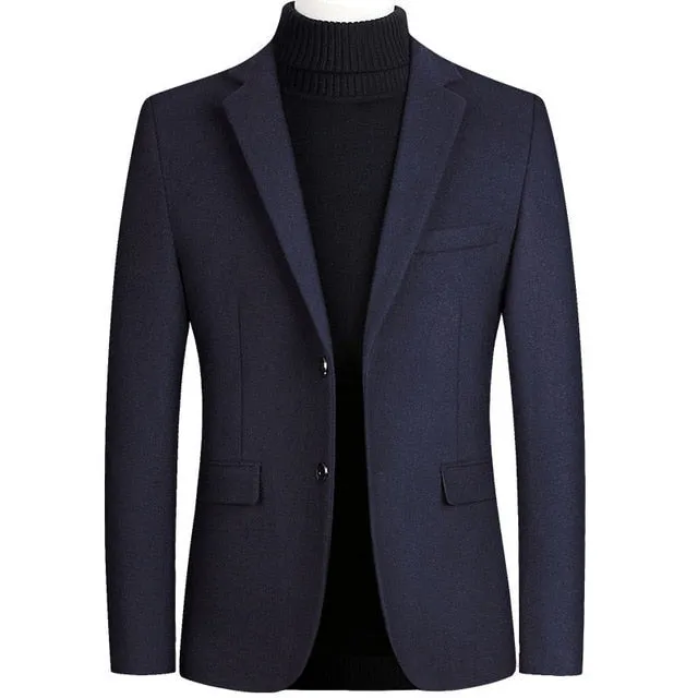 Men's Wool Suit Coat Wool Blends Casual Blazers