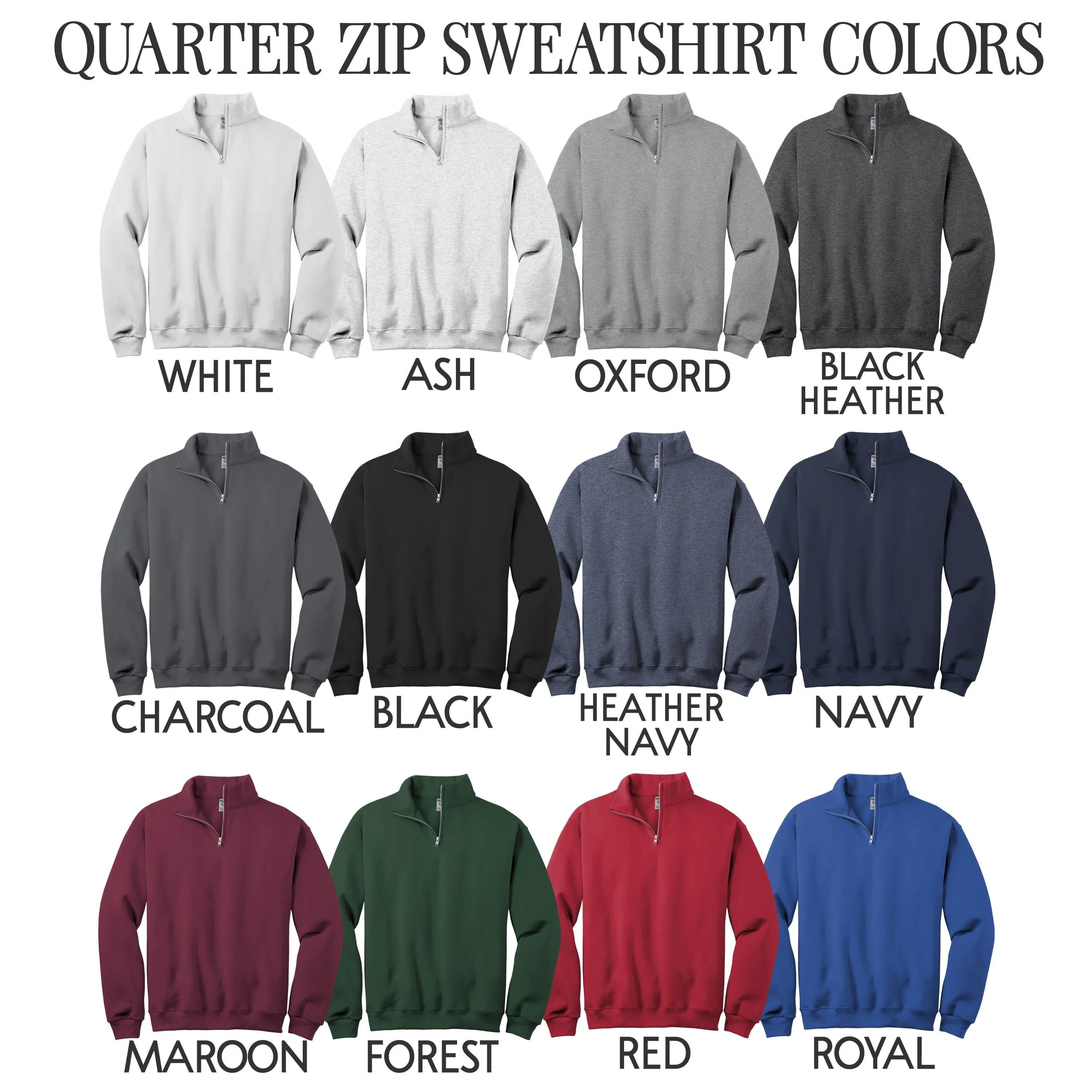 Monogram Quarter Zip Sweatshirt | Womens Embroidered Sweatshirt