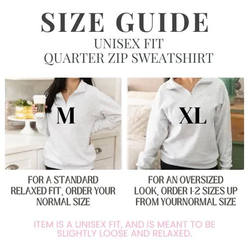 Monogram Quarter Zip Sweatshirt | Womens Embroidered Sweatshirt