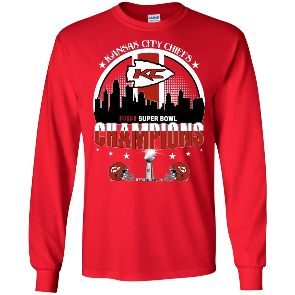 Nfl – Kansas City Chiefs 2019 Super Bowl Champions Football Men Long Sleeve Shirt