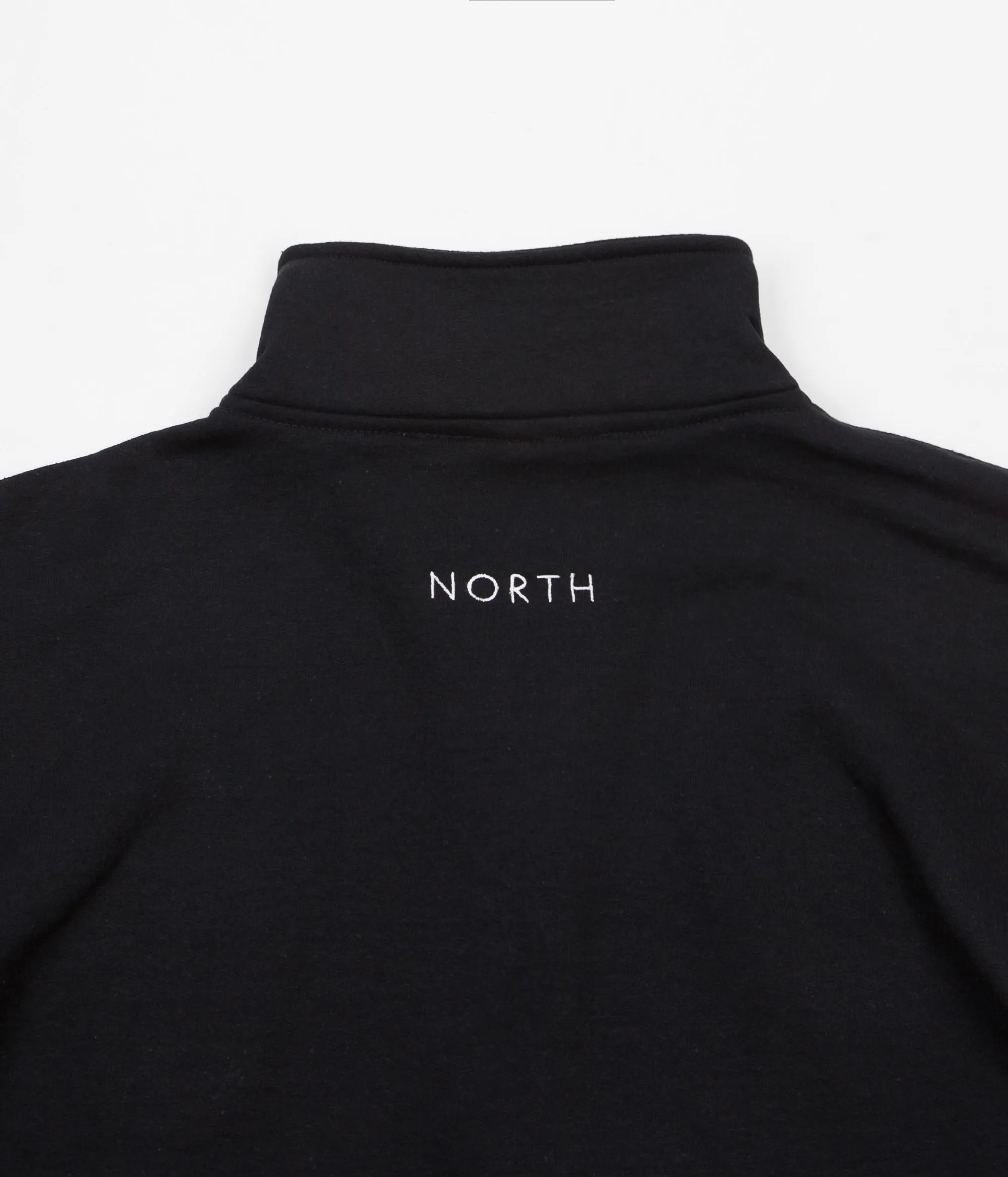 North N Logo Embroidered 1/4 Zip Sweatshirt - Black / White