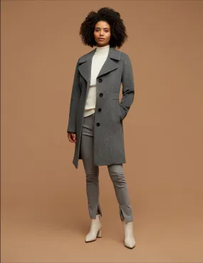 Notch Collar Wool Coat