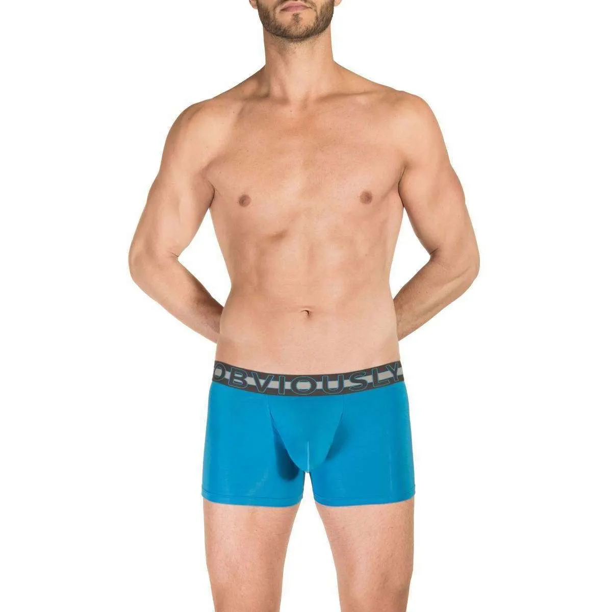 Obviously EveryMan AnatoMAX Boxer Brief 3inch Leg - Bondi Blue