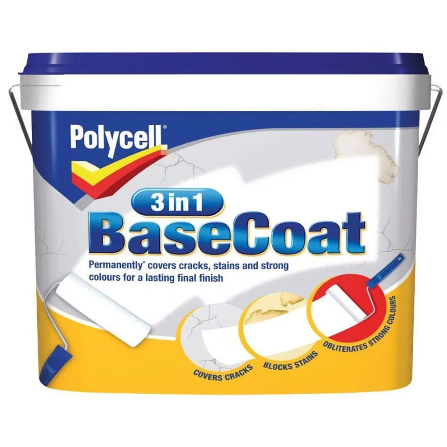 Polycell 3 In 1 White Matt Basecoat