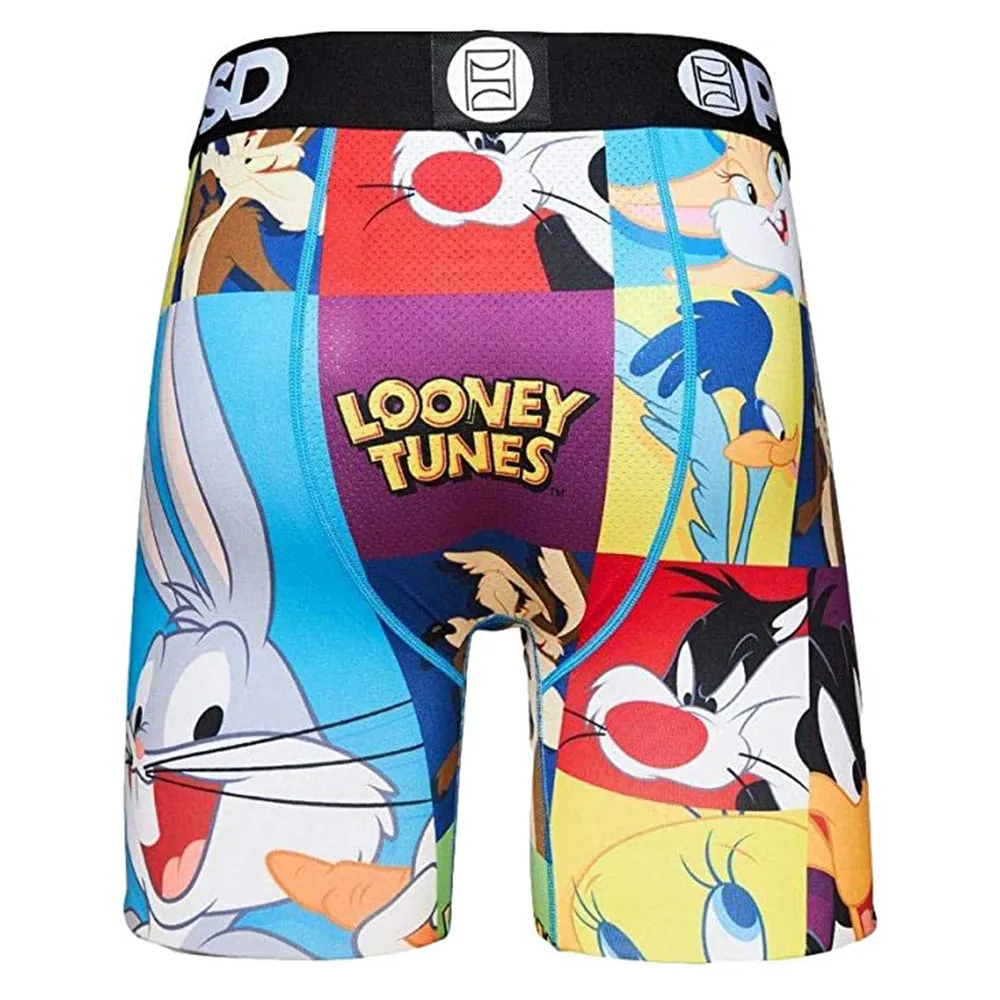 PSD Mens Elastic Underwear Wide Band Boxer Brief Blue Looney Toons Bunch Underwear - 121180048-BLU-XL