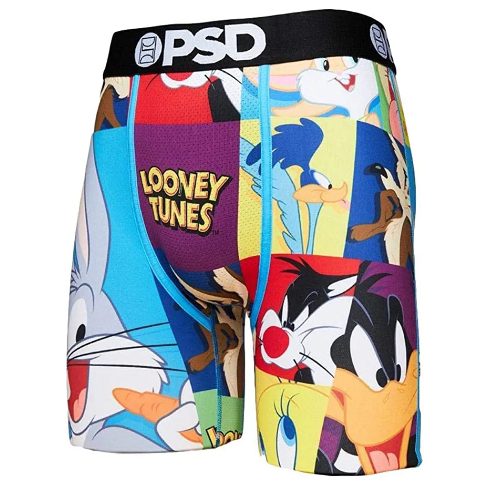 PSD Mens Elastic Underwear Wide Band Boxer Brief Blue Looney Toons Bunch Underwear - 121180048-BLU-XL