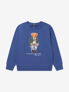 Ralph Lauren Boys Bear Sweatshirt in Blue