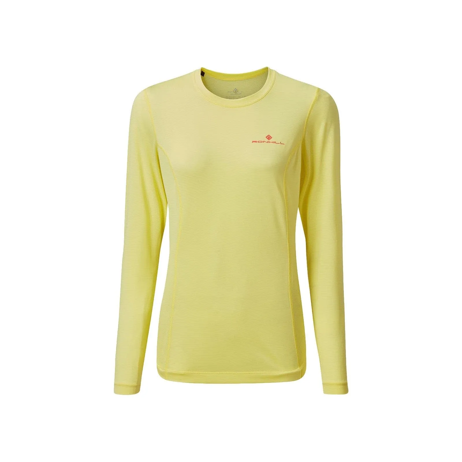 Ronhill Tech L/S Tee (Womens) - Lemongrass/Hot Pink