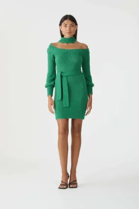 San Sloane Cashel Dress Green