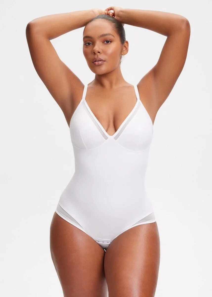 SculptingBodysuit V-Neck Mesh Brief