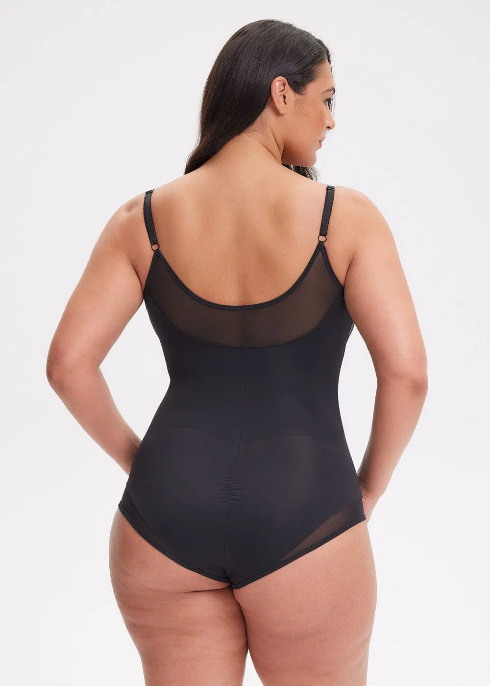 SculptingBodysuit V-Neck Mesh Brief