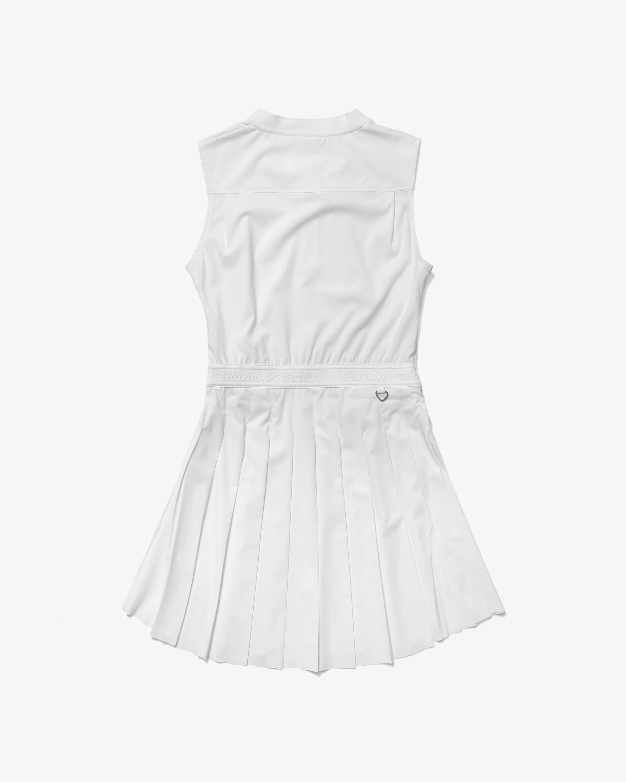 SLEEVELESS PLEATED DRESS