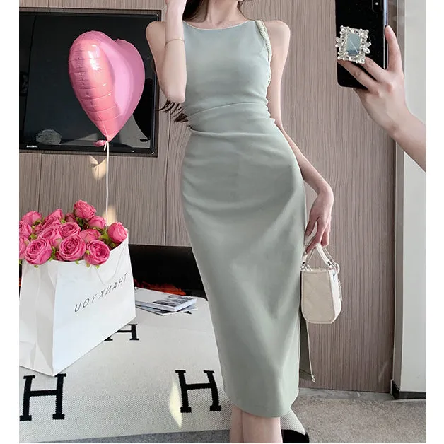 Sleeveless Round Neck Bodycon Dress