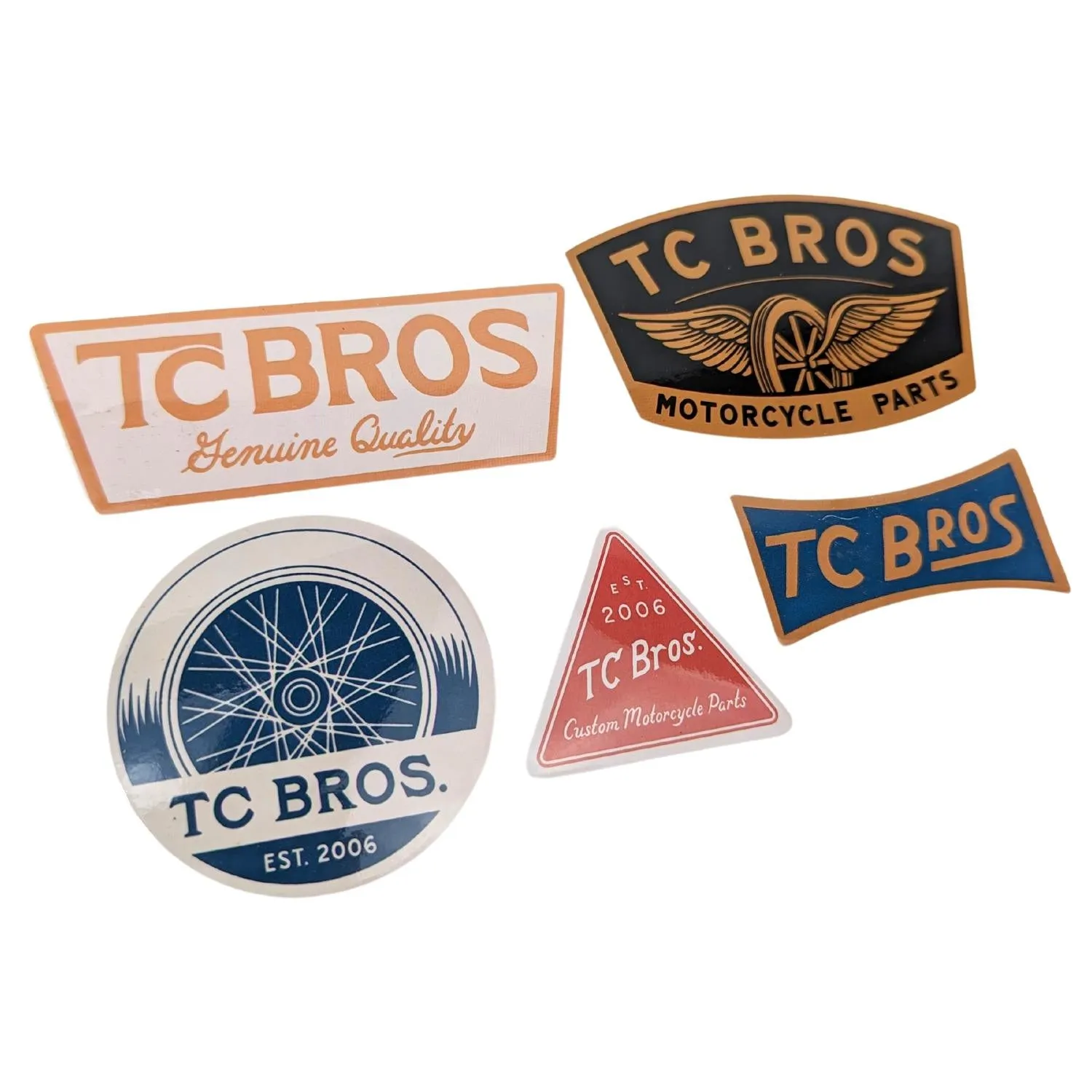 TC Bros. Sticker 5 Pack - (Various Designs)