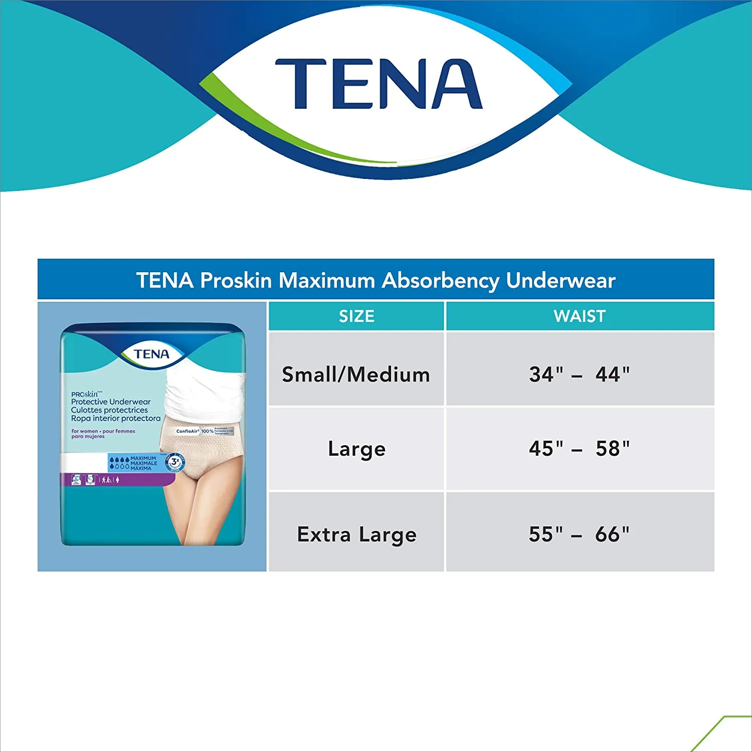 TENA ProSkin Incontinence Underwear for Women with Maximum Absorbency