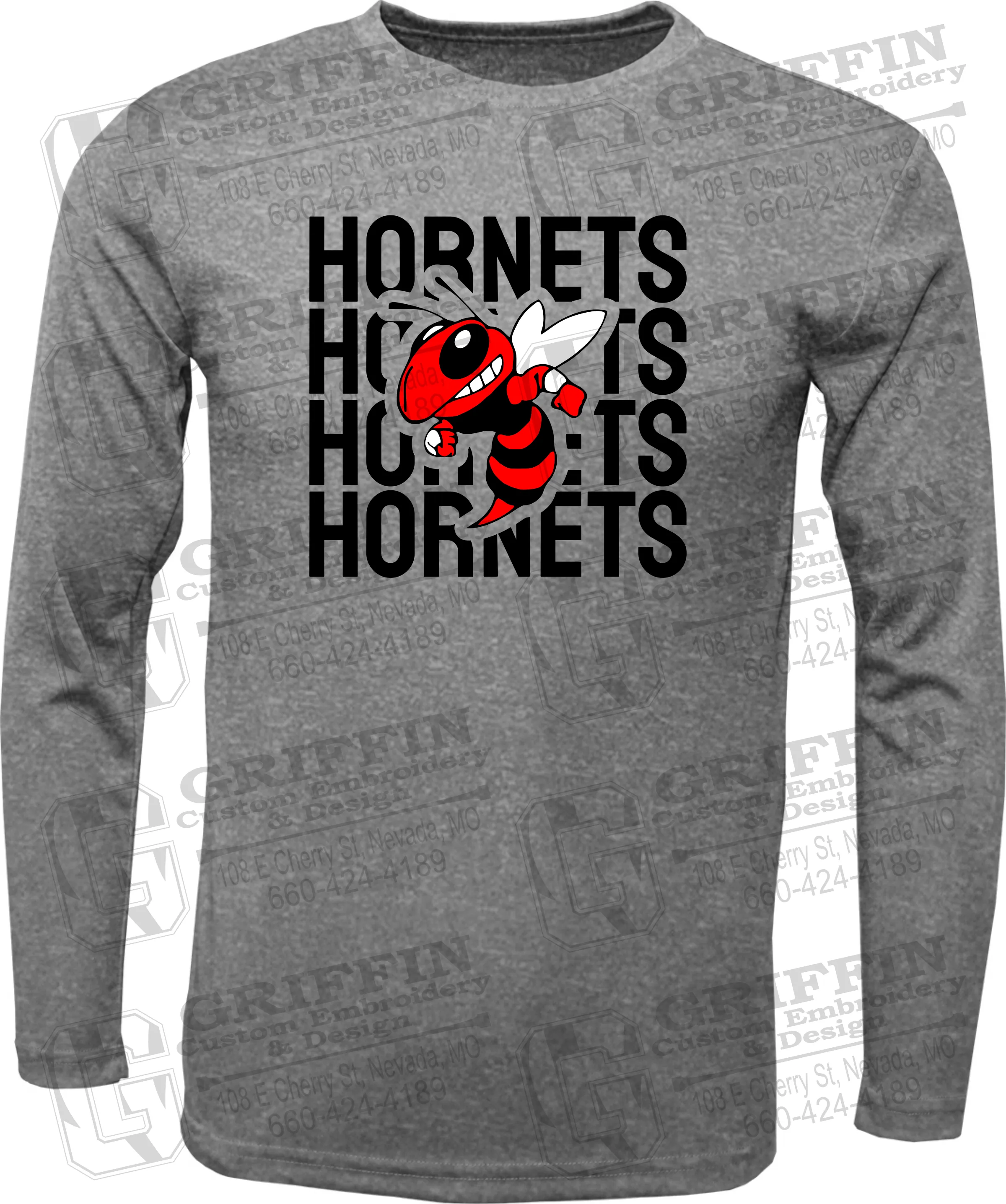 Toddler Dry-Fit Long Sleeve T-Shirt - Hume Hornets 24-C