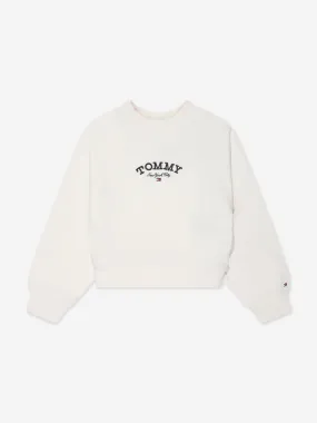 Tommy Hilfiger Girls Logo Sweatshirt in White