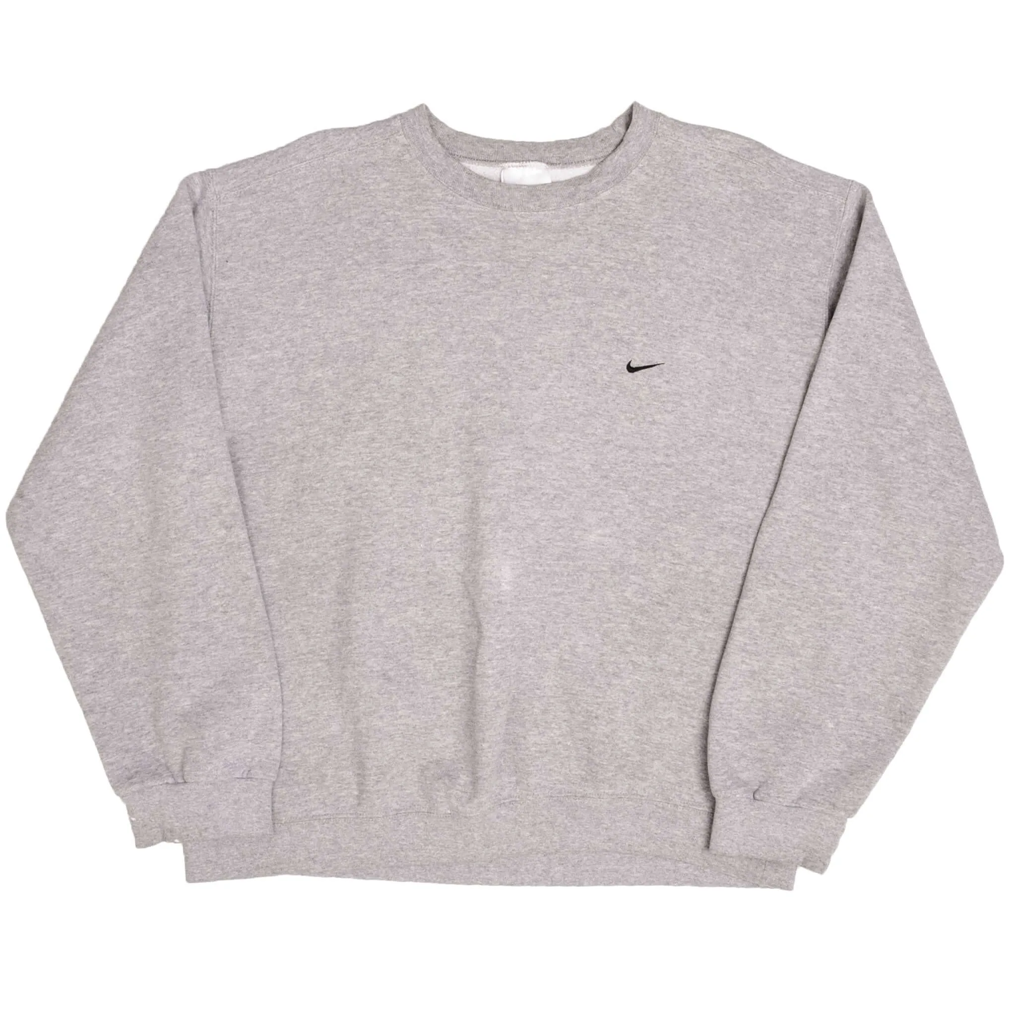 VINTAGE NIKE CLASSIC SWOOSH GREY SWEATSHIRT 1990S SIZE LARGE