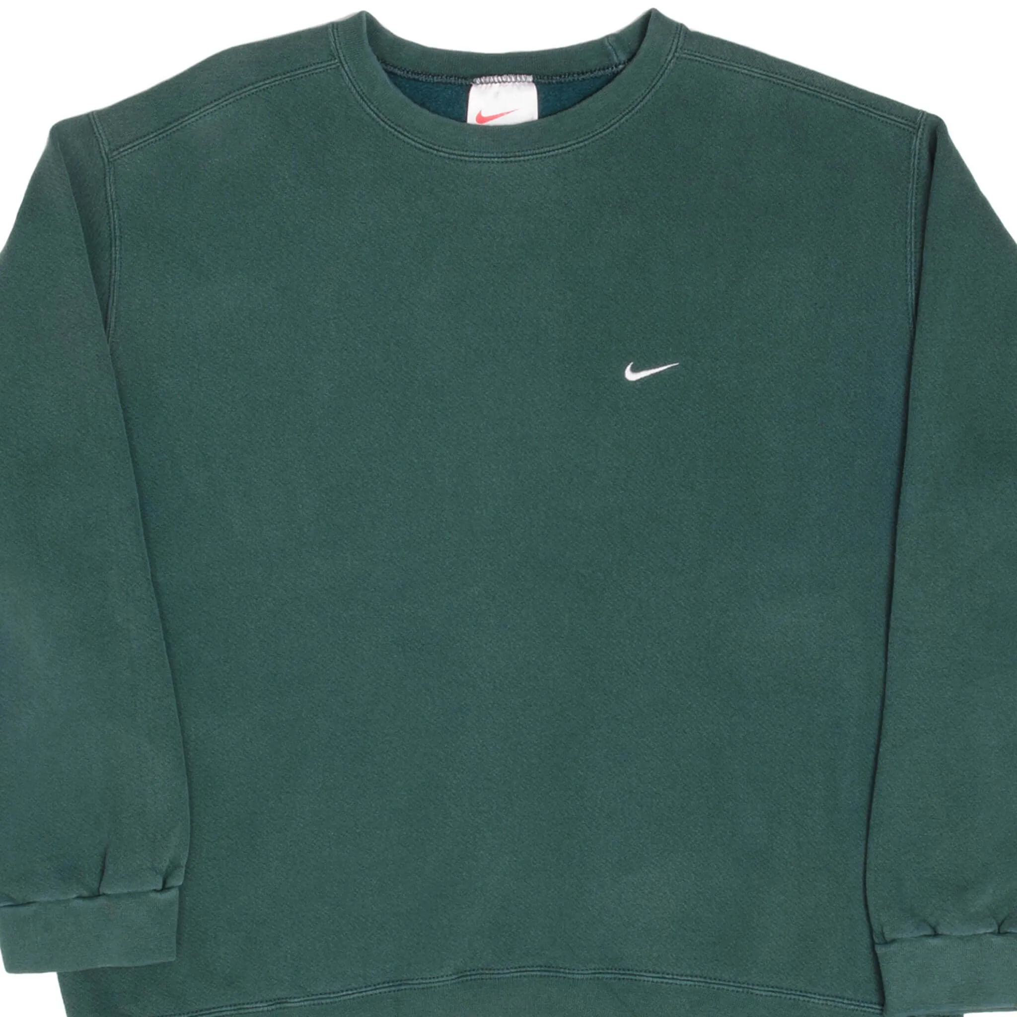 VINTAGE NIKE SWOOSH GREEN SWEATSHIRT 1990S LARGE MADE IN USA