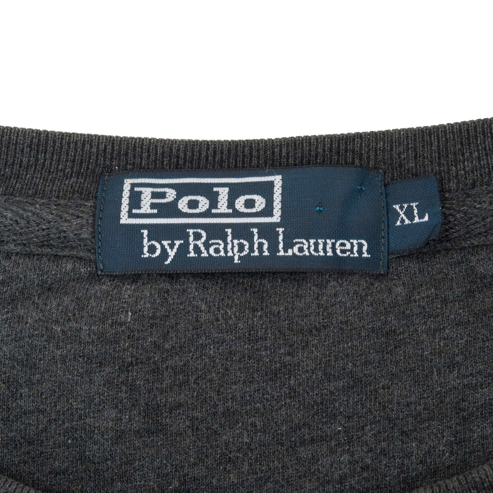 VINTAGE RALPH LAUREN GREY CLASSIC CREWNECK SWEATSHIRT 2XL 1990S