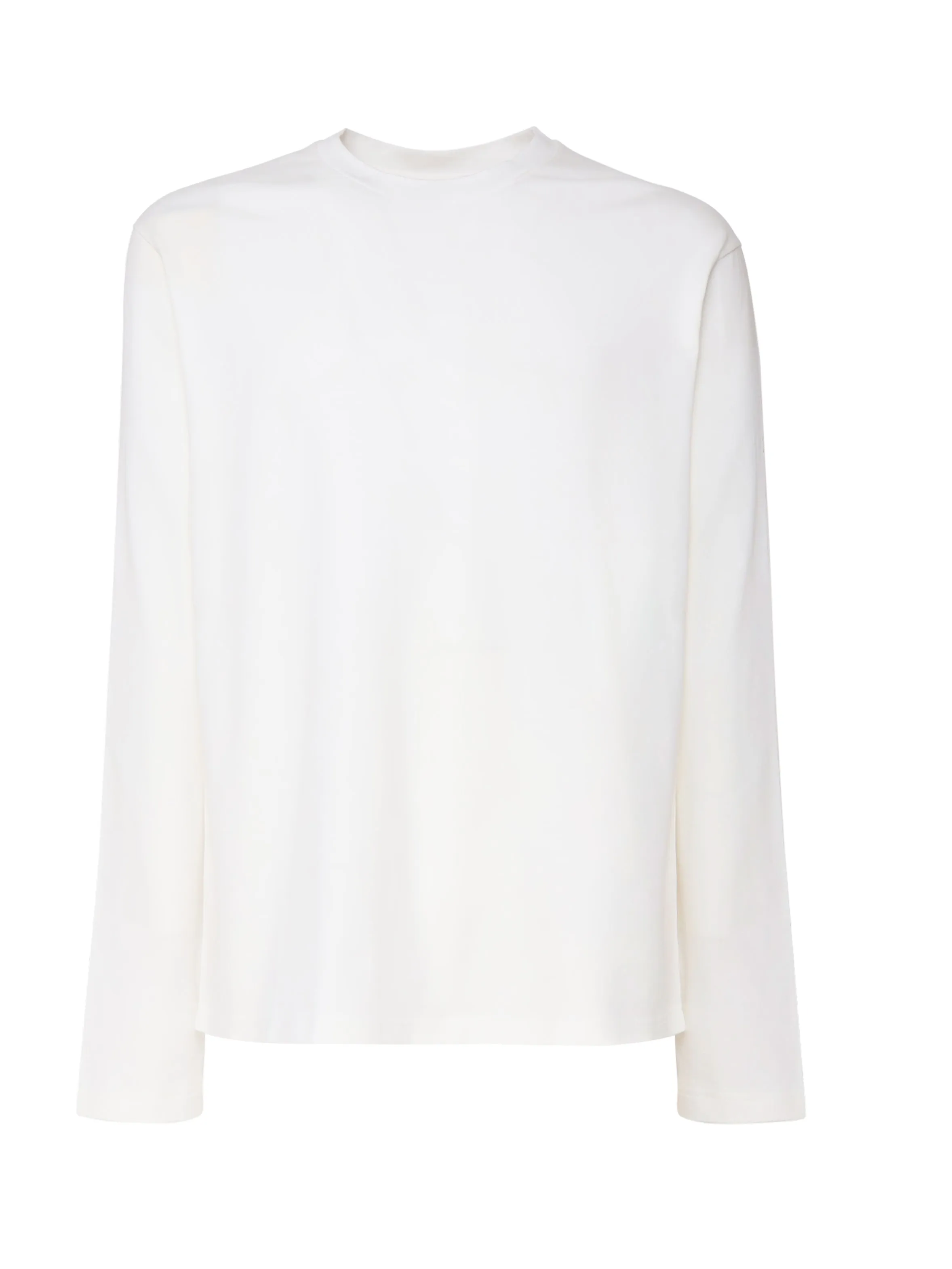 White Cotton Long Sleeve T-shirt