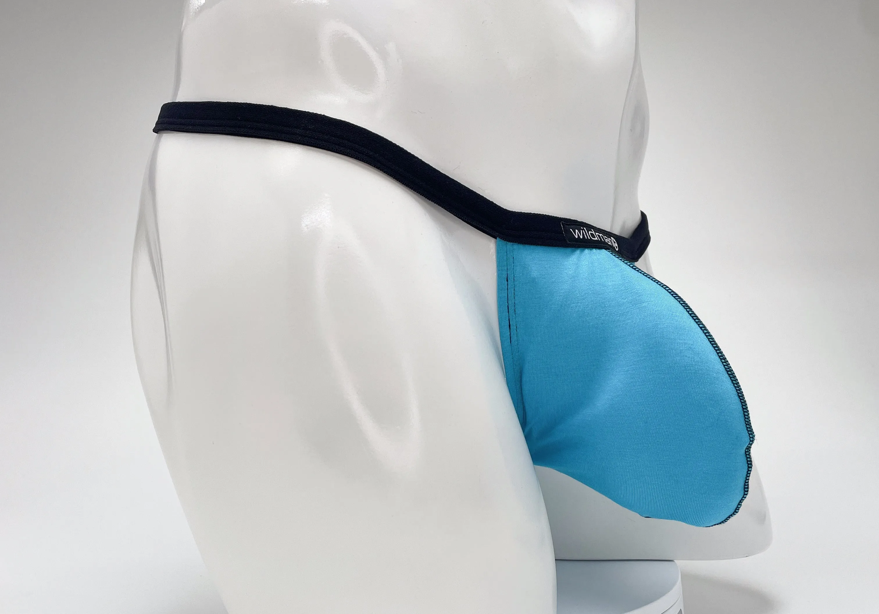 WildmanT Modal Micro Thong Big Boy Pouch Baby Blue