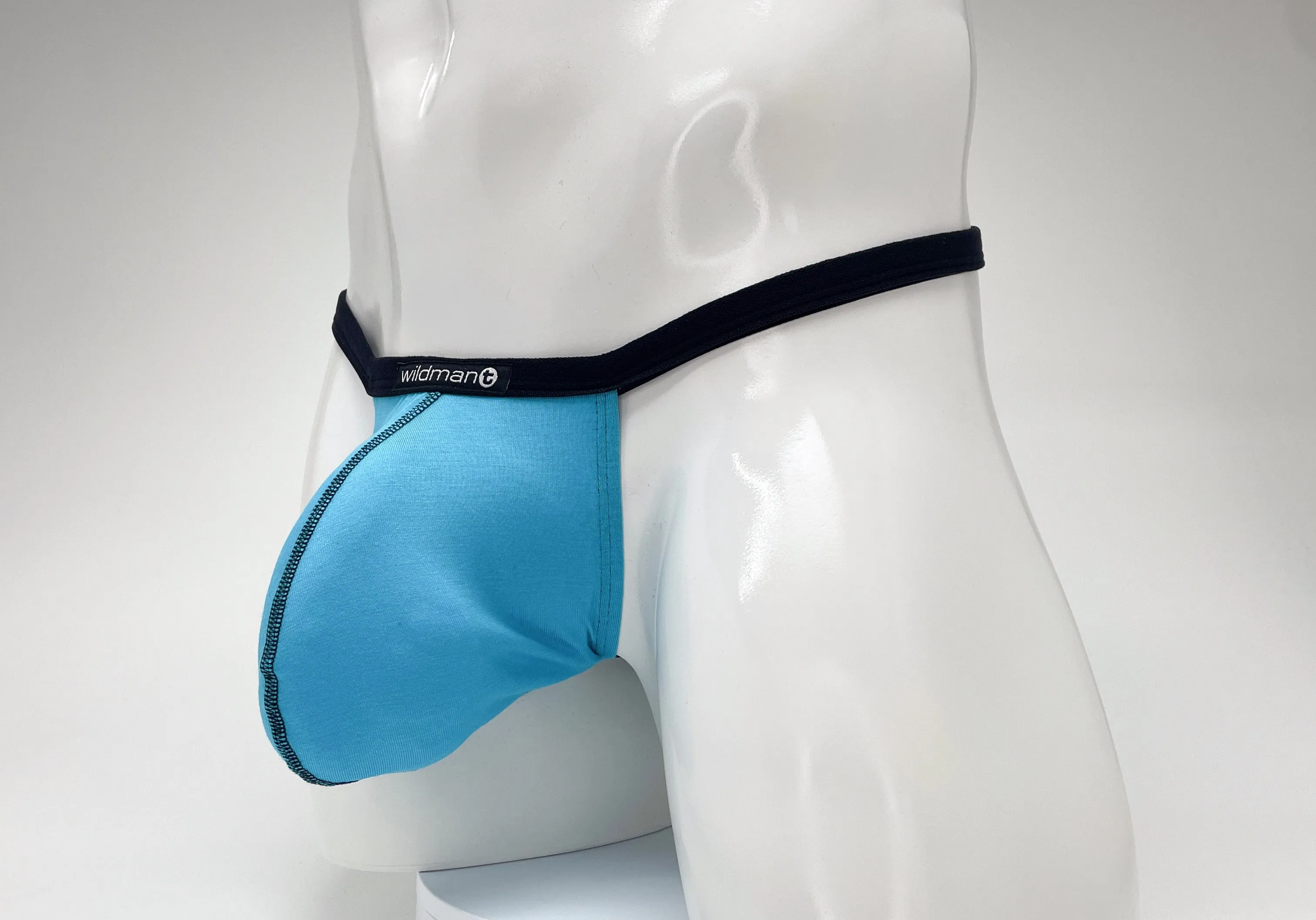 WildmanT Modal Micro Thong Big Boy Pouch Baby Blue