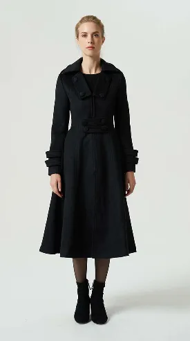 Winter wool coat, long wool coat 1858#