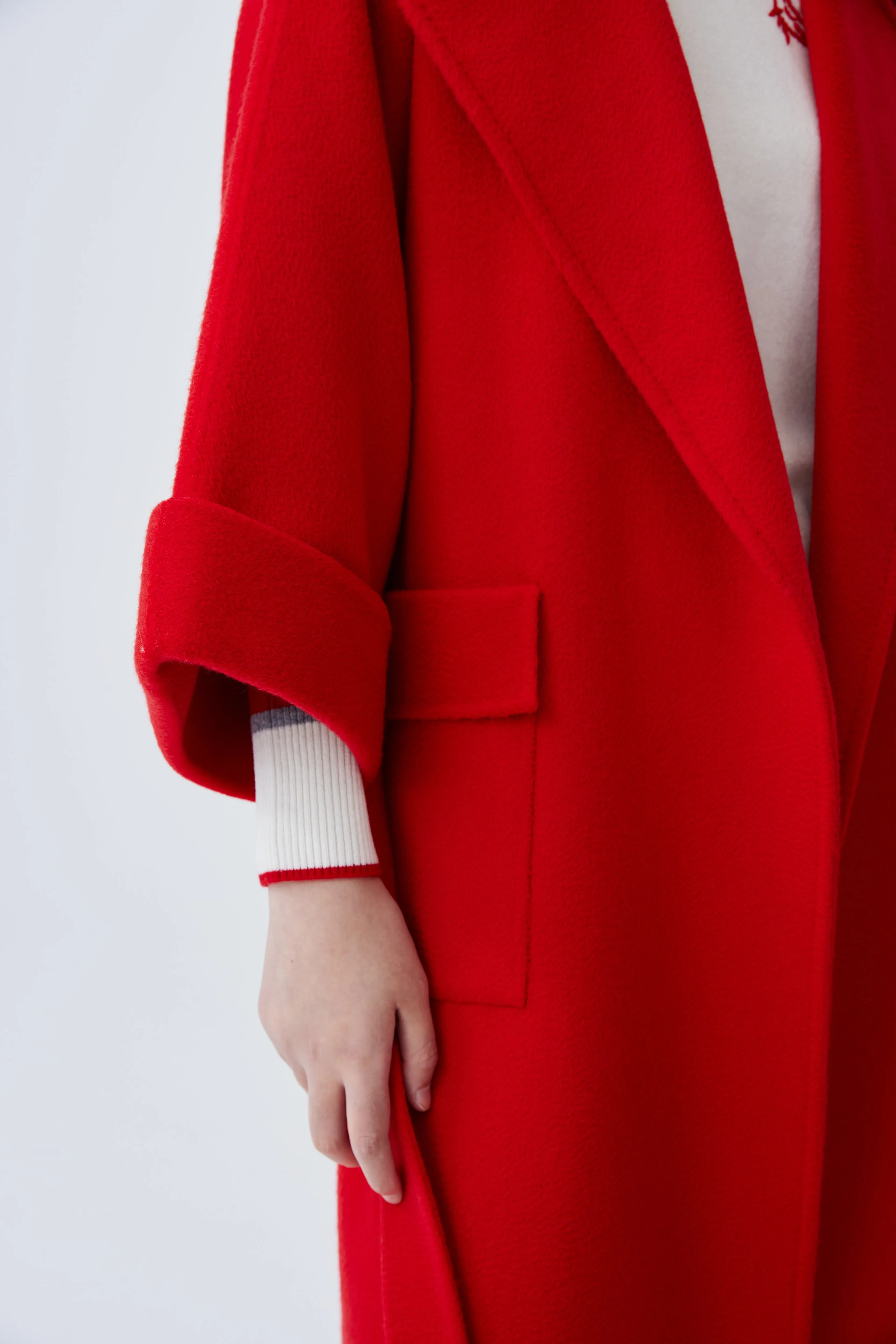 Women's double-layered cashmere coat