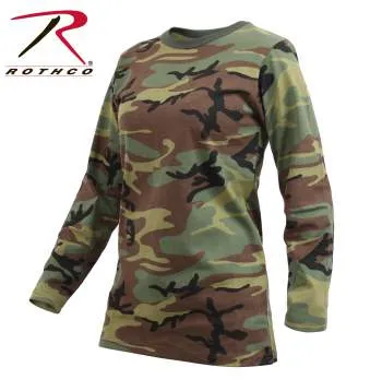 Womens Long Sleeve Camo T-Shirt